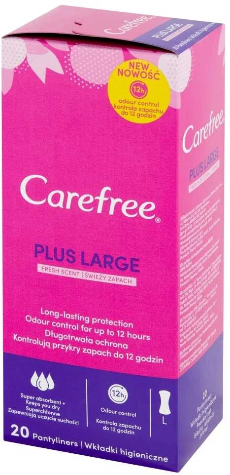 Carefree Plius Dideli kelnaičių įklotai šviežio kvapo 20vnt