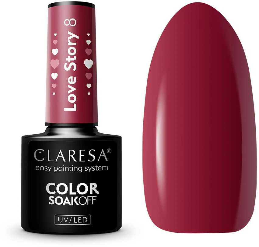 Activeshop Nagų lakas Claresa Color Soak Off Gel Polish Love Story, 8, 5 g