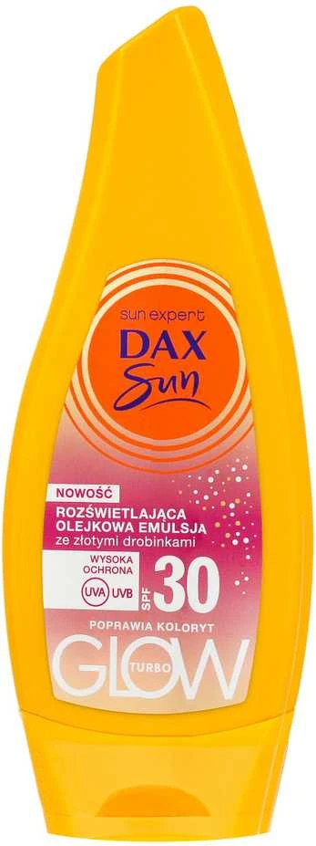 Dax Sun Šviečianti aliejaus emulsija su auksinėmis dalelėmis SPF30 175ml
