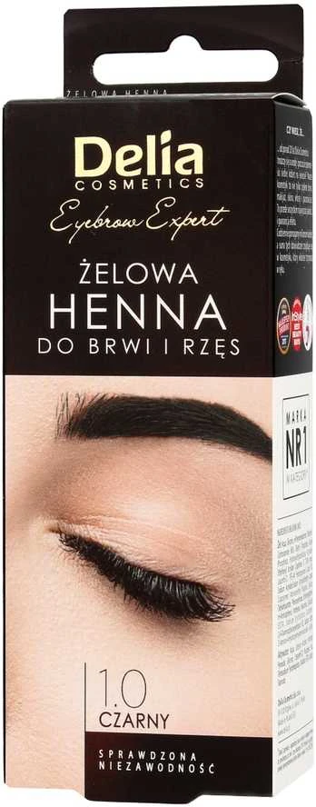 Delia antakių ir blakstienų želė 1,0 Czerń, 15 ml