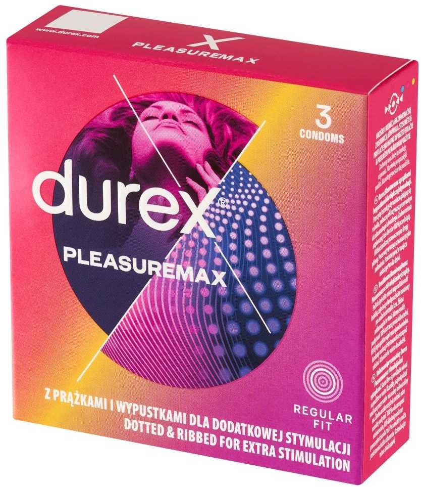 DUREX_Pleasuremax briaunoti prezervatyvai su 3 vinimis.