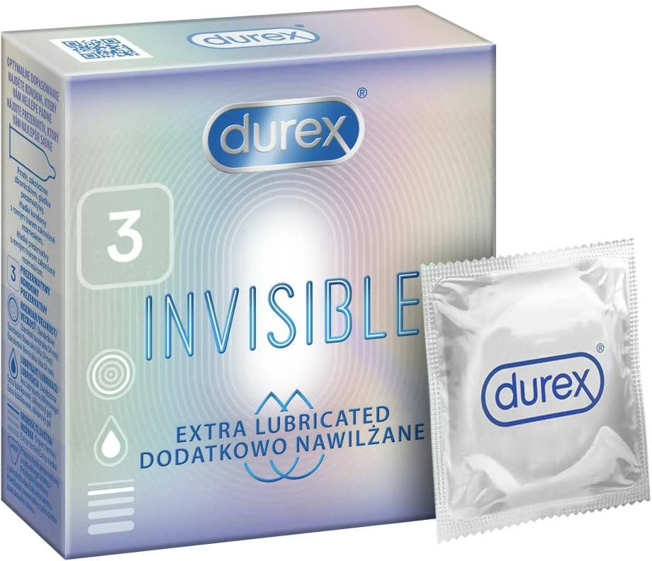 Durex nematomi A3 prezervatyvai papildomai sudrėkinti