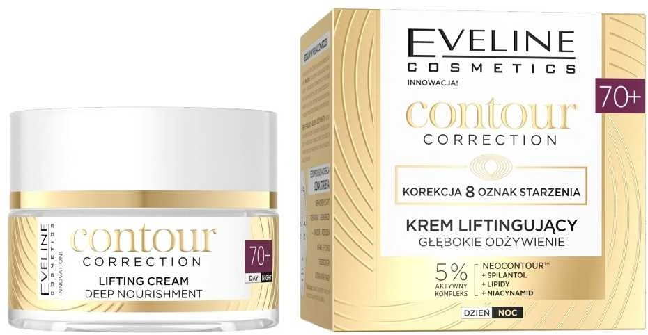 Eveline Cosmetics Contour Correction giliai maitinantis liftingo kremas 70+ 50ml
