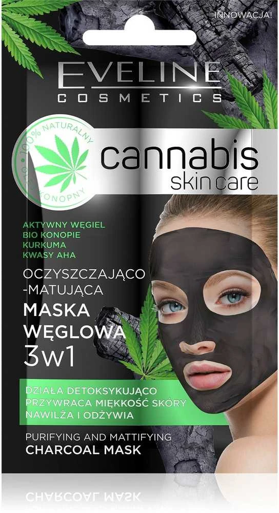 Eveline Cosmetics Drėkinamoji veido kaukė Eveline Cannabis 7 ml