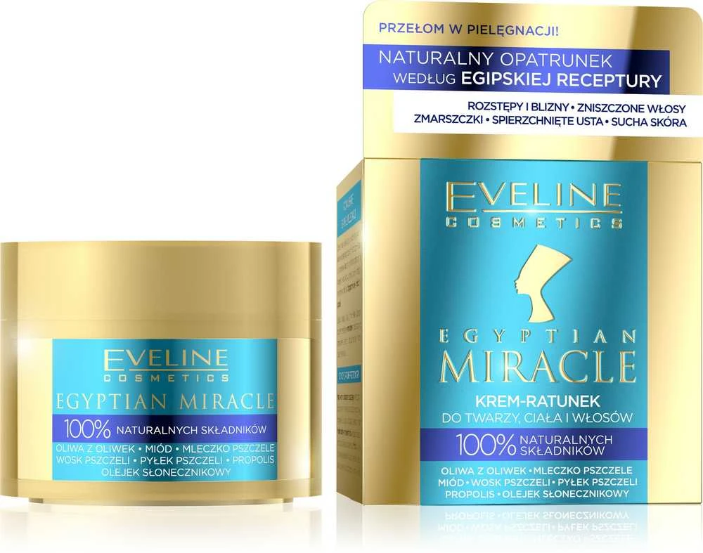 Eveline Cosmetics Eveline Egyptian Miracle Natural Rescue kreminis 7in1, 40 ml