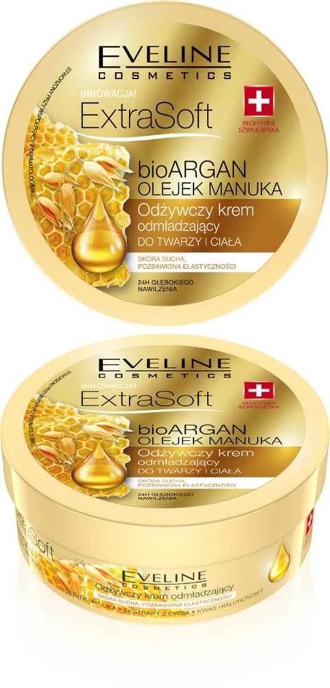 Eveline Cosmetics Eveline Extra Soft BioARGAN Manuka aliejus veidui ir kūnui kreminis, 175 ml
