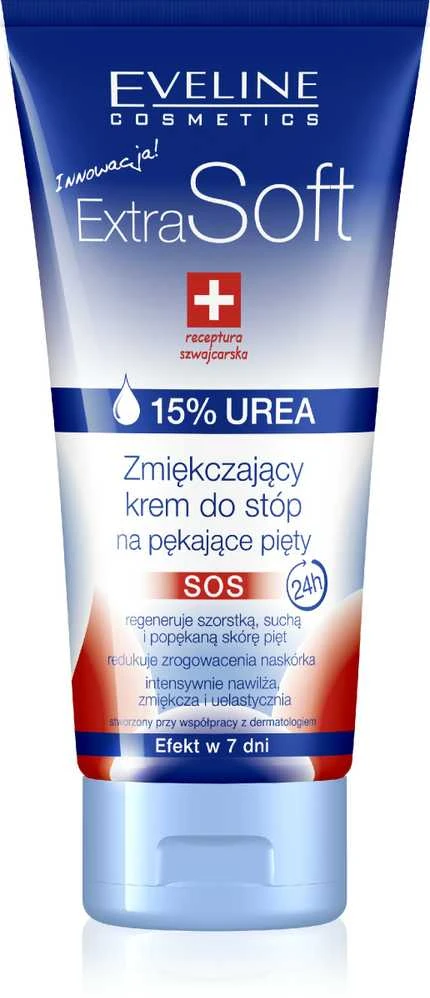 Eveline Cosmetics Eveline Extra Soft SOS minkštinantis pėdų ir kulnų kreminis kremas, 100 ml