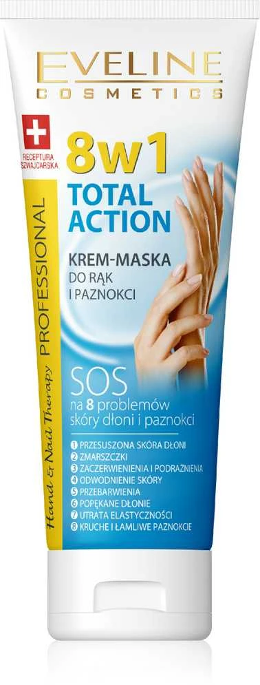 Eveline Cosmetics Hand&Nail Therapy Total Action 8w1, 75 ml