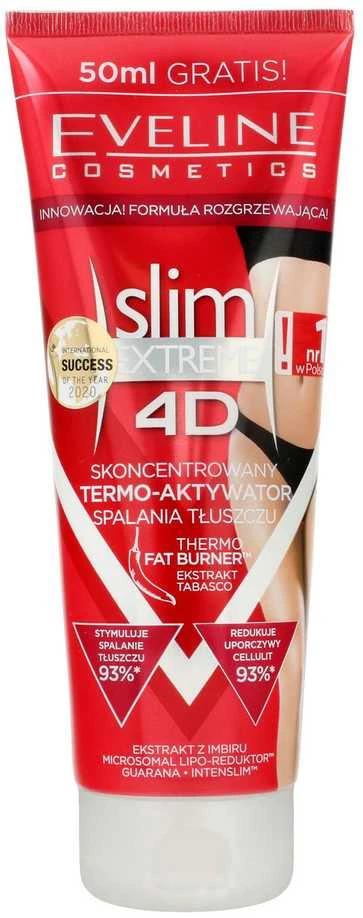 Eveline Cosmetics Eveline Slim Extreme 4D koncentruotas riebalų deginimo termoaktyvatorius, 250 ml