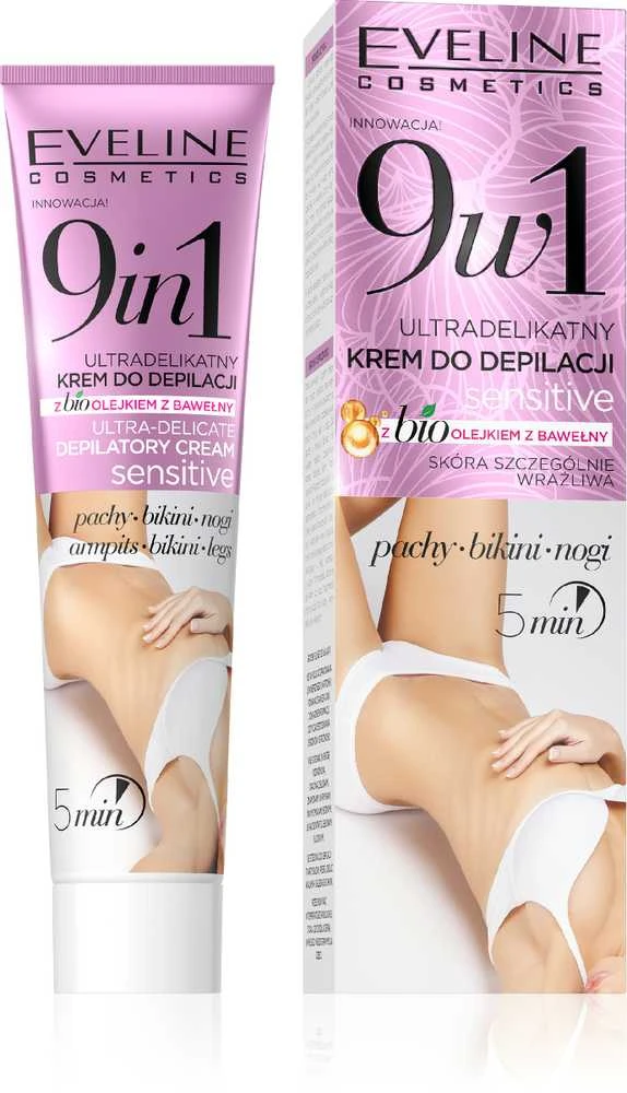 Eveline Cosmetics depiliacijos kremas 9w1 Sensitive rinkinys