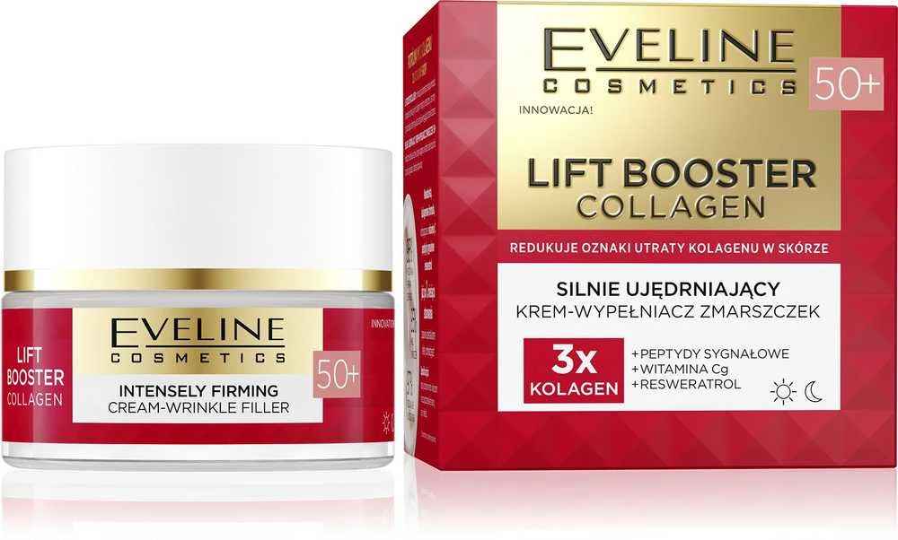 Eveline Cosmetics Lift Booster Collagen stipriai stangrinantis kremas-raukšlių užpildas 50+ 50ml