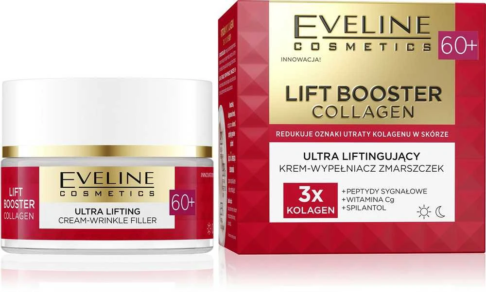 Eveline Cosmetics Lift Booster Collagen ultra lifting kremas-raukšlių užpildas 60+ 50ml