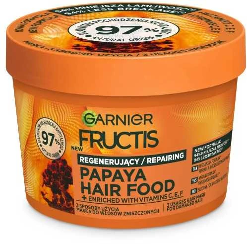 Garnier Fructis Hair Food Papaya Repairing Mask Hair Mask moterims, 400 ml