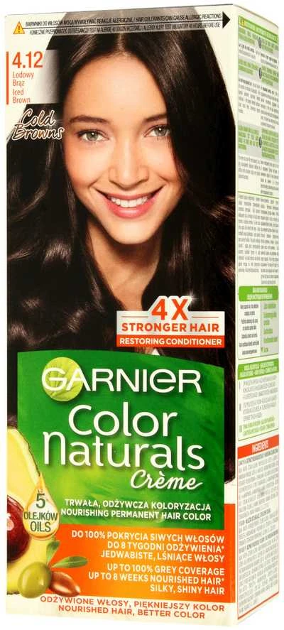 Garnier Color Naturals kreminė spalva 4.12 Ledo ruda