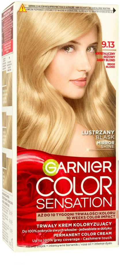 Garnier Color Sensation 9.13 plaukų dažų pakuotės priekis