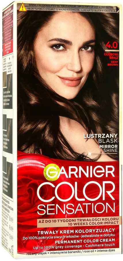 Garnier Color Sensation tamsiai rudos spalvos pakuotė