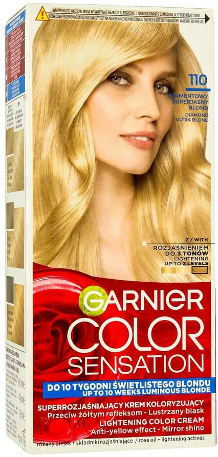 Garnier Color Sensation 110 Diamond Ultra Blond dažų pakuotė