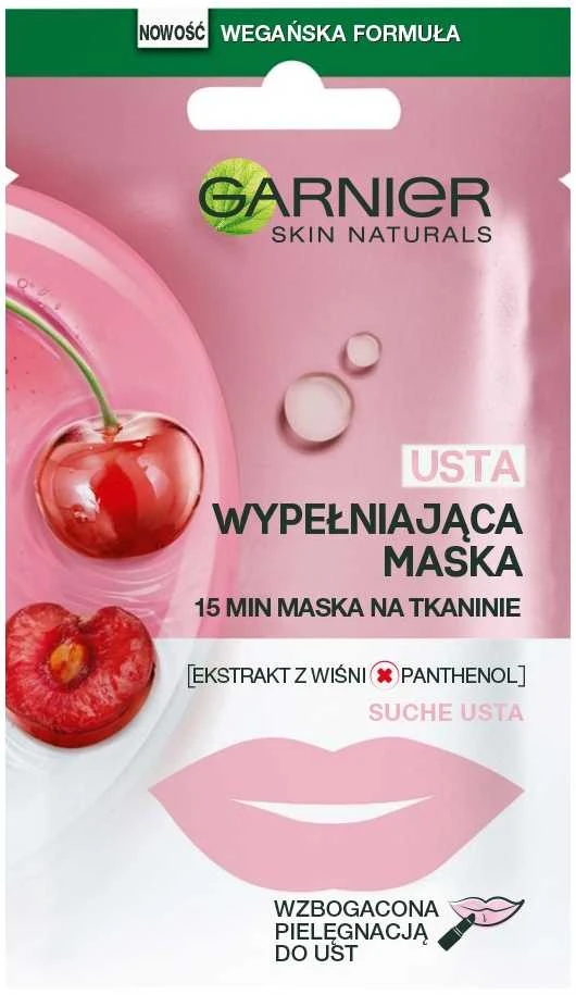Garnier Skin Naturals Lips Replump Mask veido kaukė moterims, 5 g