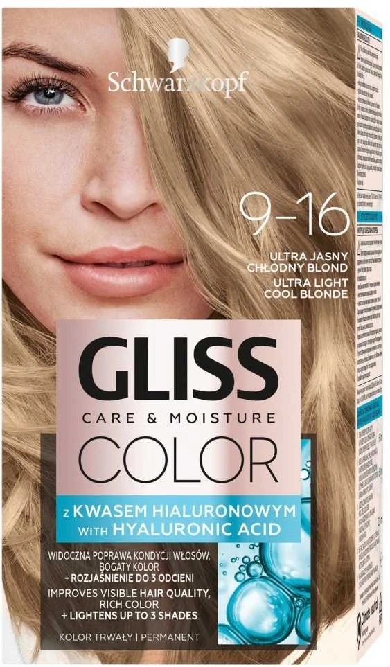 Gliss Color 9-16 plaukų dažai su hialurono rūgštimi