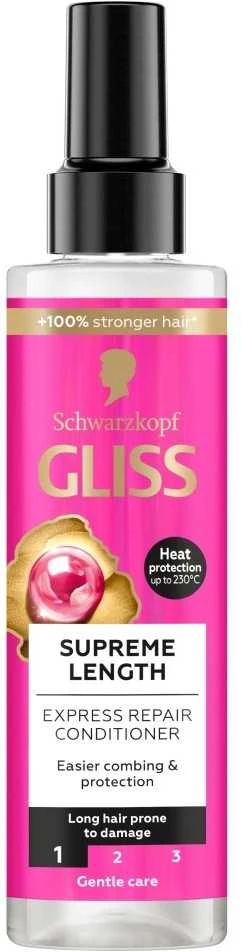 Schwarzkopf Gliss Supreme Length Express-Repair-kondicionierius nenuplaunamas plaukų priežiūra moterims, 200 ml