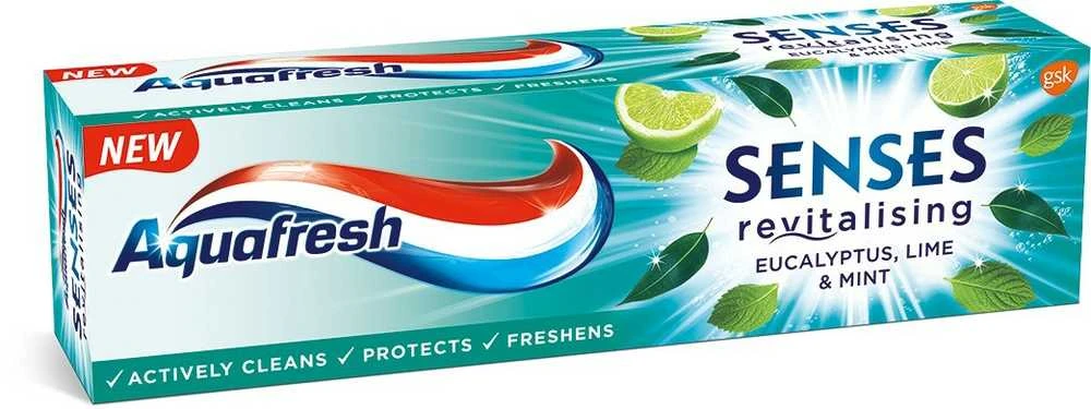 Dantų pasta Eucalyptus and Lime and Mint Aquafresh Senses Energizing Dantų pasta, 75ml