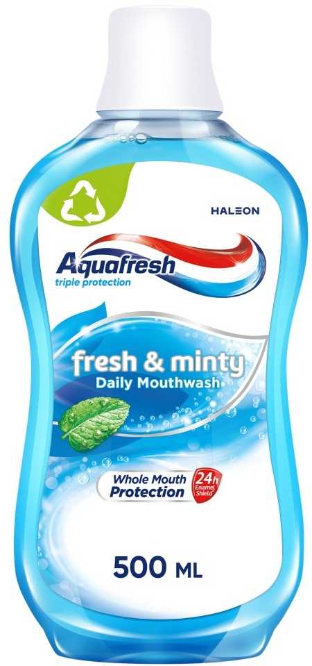 Aquafresh Fresh & Minty burnos skalavimo skystis 500ml