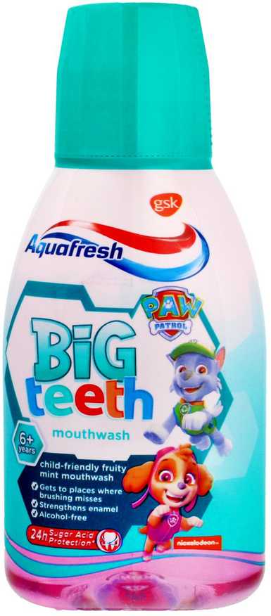Aquafresh Big Teeth burnos skalavimo skystis vaikams 6+ 300ml