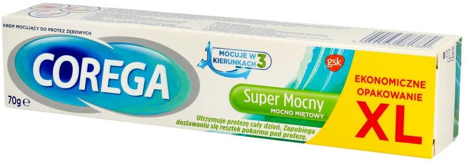 „Corega Super Strong“ dantų protezų fiksavimo kremas „Strong Mint“, 70 g (5054563081780)
