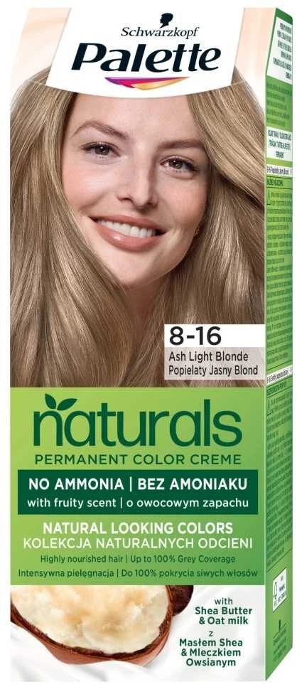 Palette Paletė Permanent Naturals Color Creme 8-16 Ash Light Skirtas šviesiems plaukams