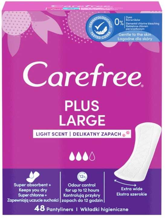 Carefree Plus Large Light Scent higieniniai įklotai 48 vnt.