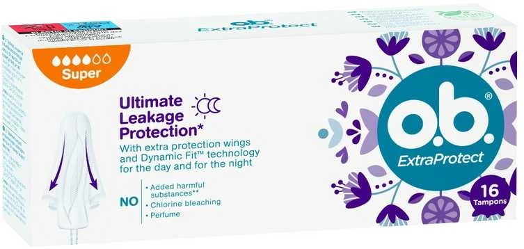 Johnson O.B. ProComfort Extra Protect Super 16 vnt. tamponai