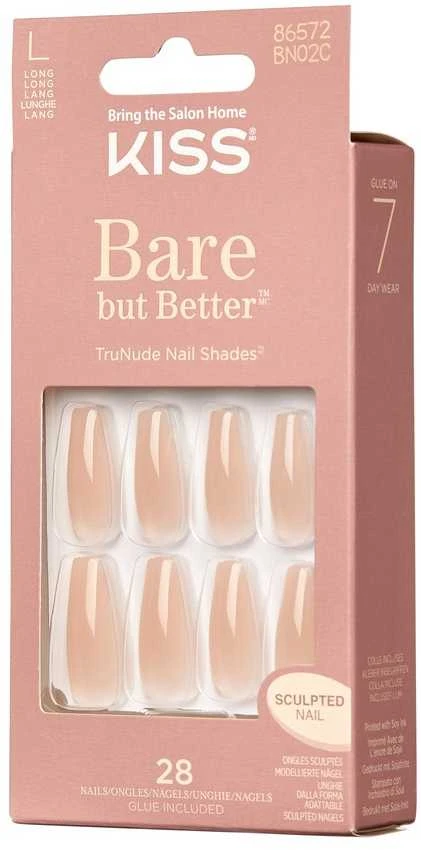 KISS Lipnūs nagai Bare but Better Nails - Nude Drama 28 vnt.