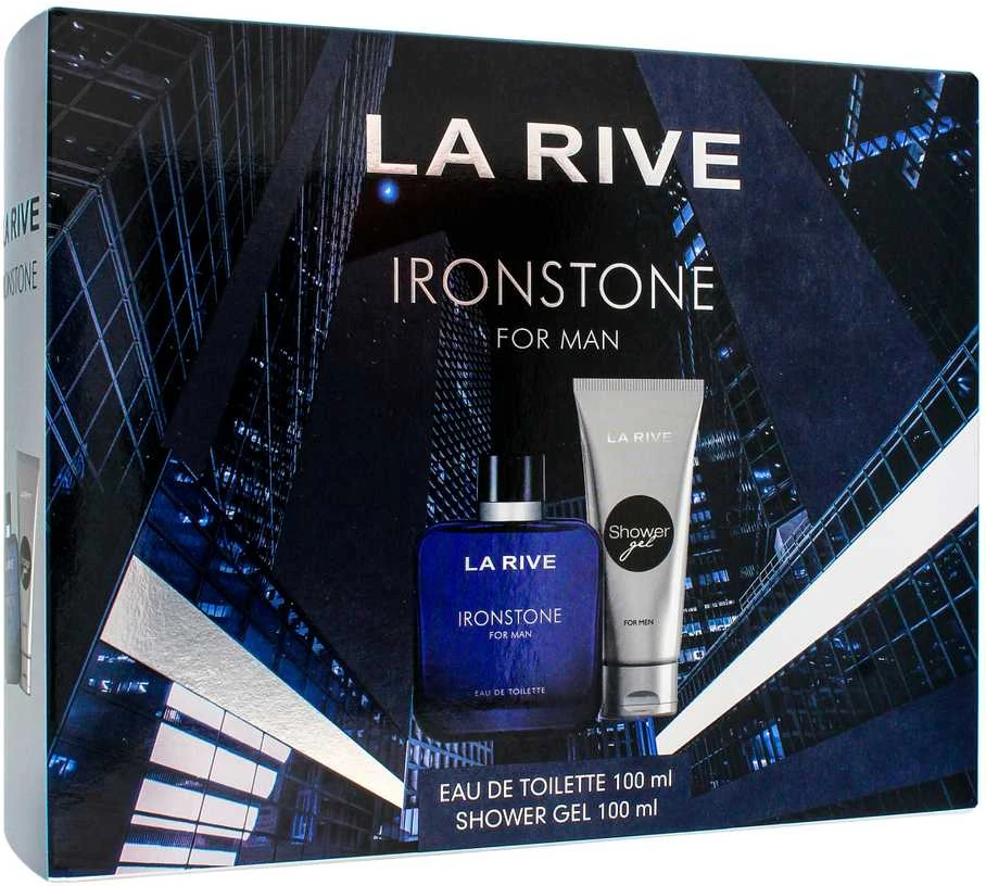 LA RIVE rinkinys vyrams IRONSTONE (tualetinis vanduo 100 ml+dušo želė 100 ml)