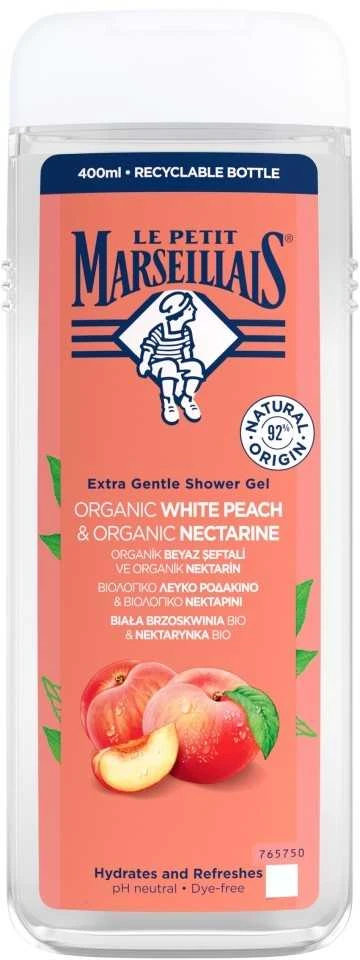 Le Petit Marseillais Extra Gentle Dušo želė Organic Baltas Peach & Organic Nectarine Dušo želė