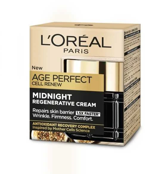 L'Oréal Paris Age Perfect Cell Renew Midnight Kreminis Night Skin Kreminis moterims, 50 ml