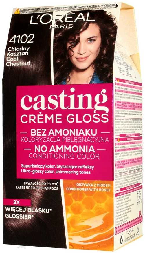 L'Oreal plaukų dažai 4102 Cool Chestnut pakuotė