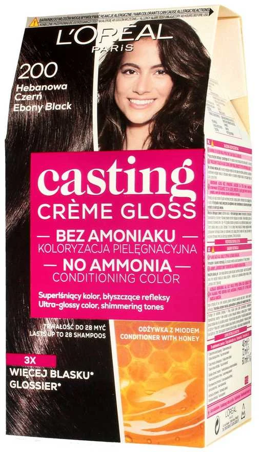 L'Oreal Casting Creme Gloss 200 juoda dažų pakuotė