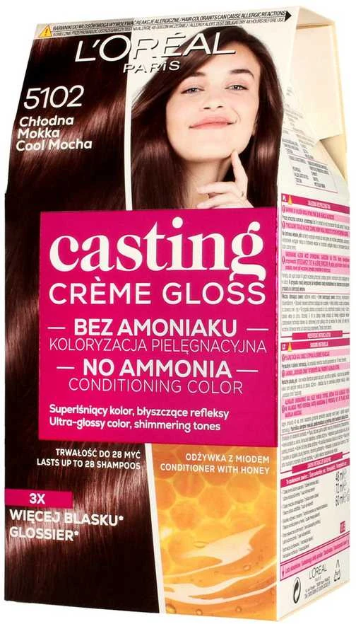 L'Oreal 5102 Cool Mocha plaukų dažų pakuotė