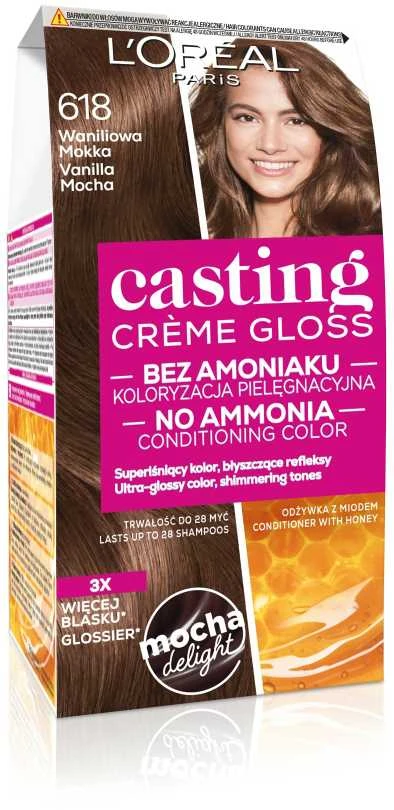 L'Oreal 618 Vanilla Mocha plaukų dažų pakuotė