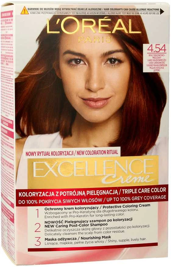 L'Oreal Paris Excellence kremas 4.54 raudonmedžio vario ruda