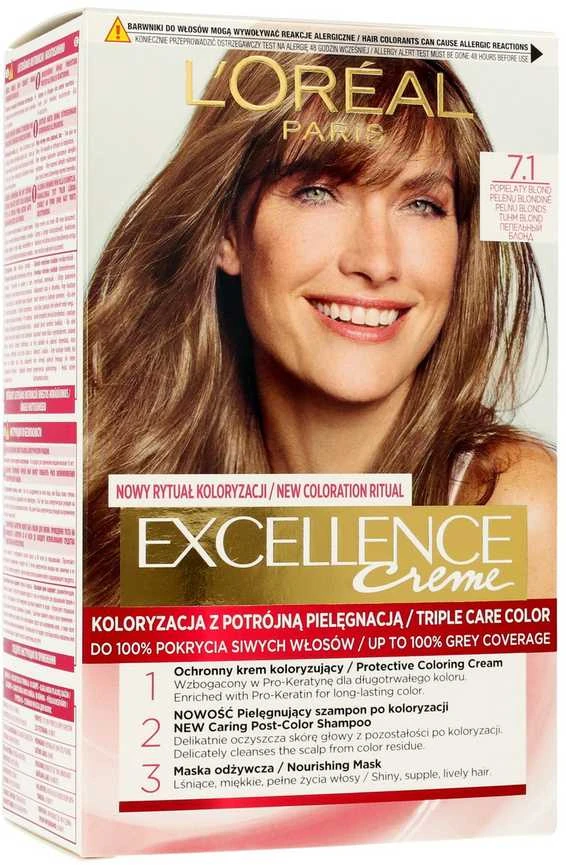 L'Oreal Excellence Creme 7.1 plaukų dažai