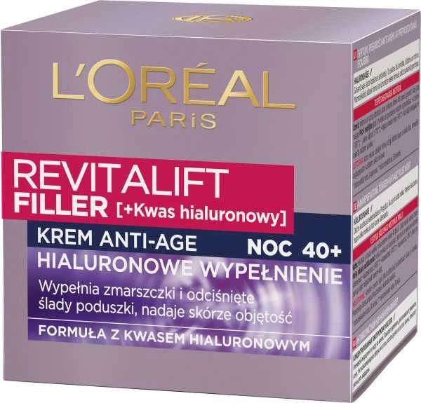 Naktinis veido kremas nuo senėjimo L'Oreal REVITALIFT FILLER [HA] 50ml