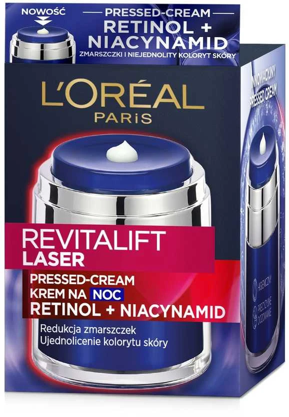 KREMAS L'ORÉAL_Revitalift lazerinis Pressed-Kreminis raukšles mažinantis naktinis kremas 50ml