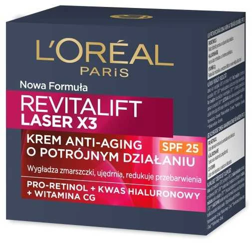 L'Oréal Paris Revitalift lazerinis X3 Anti-Age Day Kreminis SPF 20, 50 ml