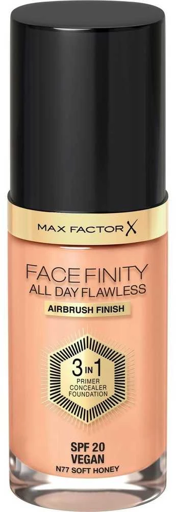 "Max Factor Facefinity 3in1" Maskuoklis ir makiažo pagrindas 77-Soft Honey" 30ml