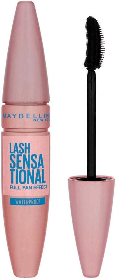 Maybelline Lash Sensational vandeniui atsparus blakstienų tušas su elastomeriniu dvipusiu lenktu šepetėliu 9,5ml