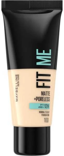Maybelline Fit Me Matte & Poreless 100 Warm Ivory Vamzdelis Skystis 30 ml