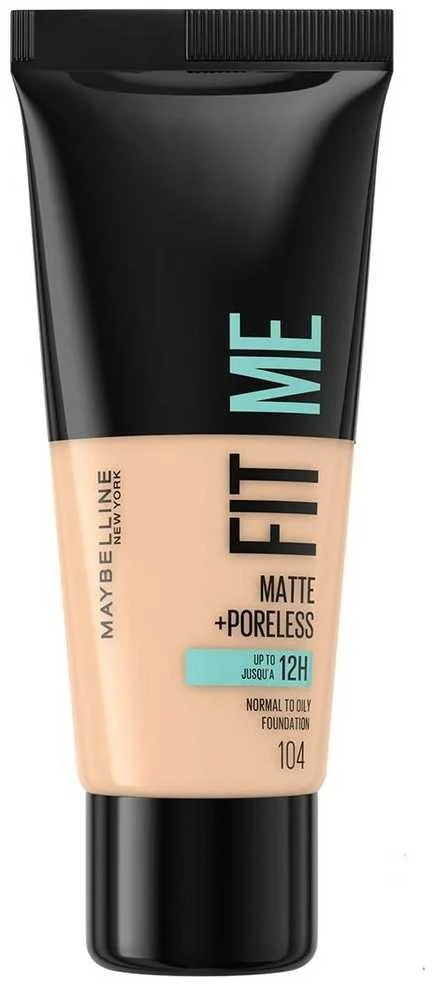 Maybelline Fit Me Matte & Poreless 104 Soft Ivory Buteliams Skystis 30 ml