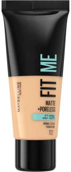 Maybelline FIT ME FDT MATTE.TB.NU 112 Soft Bei Vamzdelis Skystis 30 ml
