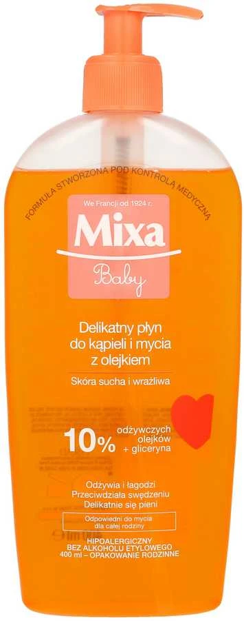 Mixa Baby Foaming Oil Bath & Shower valomasis losjonas vaikams, 400 ml